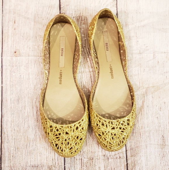 Melissa Shoes Gold Jelly Shoes Poshmark